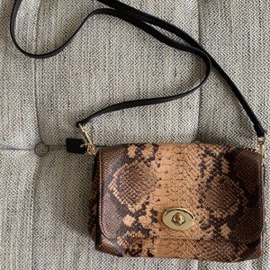 Coach Leather Snakeskin Pattern Crossbody AND Shoulder Bag